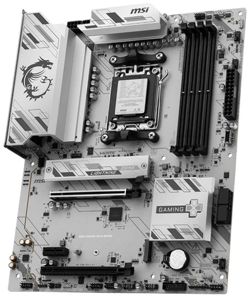 Pagrindinė plokštė MSI B850 GAMING PLUS WIFI6E | Procesorių šeima AMD | Procesoriaus lizdas AM5 | DDR5 | Palaikomos standžiojo disko sąsajos SATA, M.2 | SATA jungčių skaičius 4