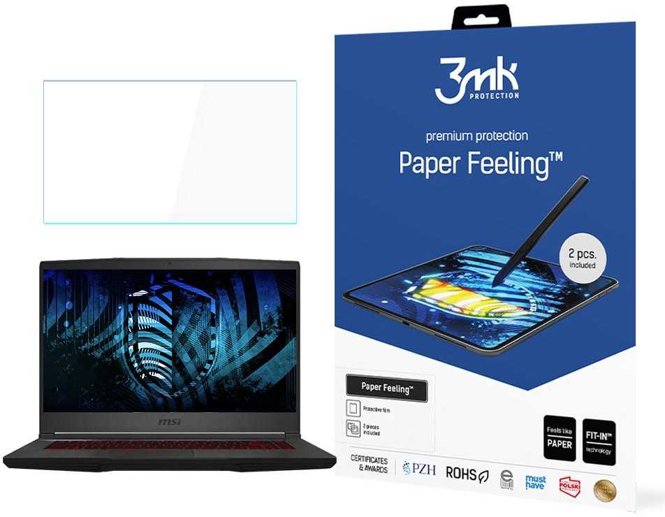 3Mk Protection MSI Bravo 15 - iki 15" 3mk Paper Feeling