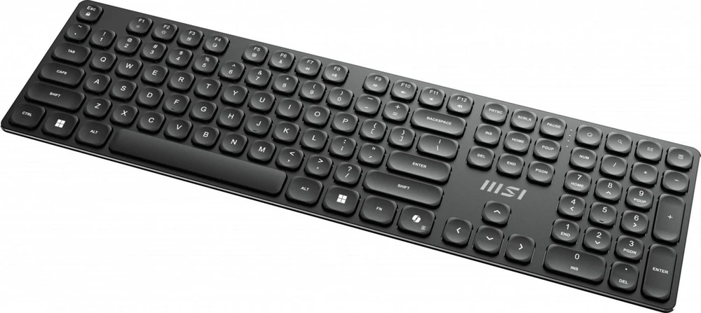 Klaviatūra MSI | FORGE K210 | Klaviatūros ir pelės rinkinys | Wireless | su pele | US | Scissor | Juodas