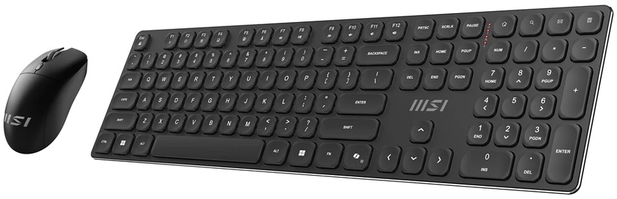 Klaviatūra MSI | FORGE K210 | Klaviatūros ir pelės rinkinys | Wireless | su pele | US | Scissor | Juodas