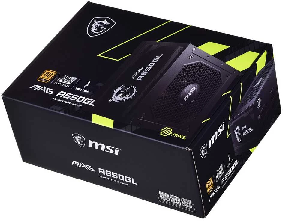 Maitinimo šaltinis MSI MAG A650GL / 80 Plus Gold / 650W