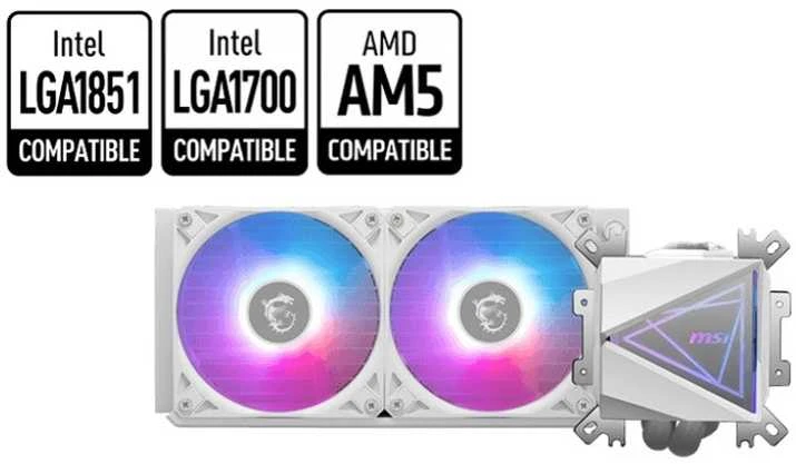 MSI MAG CORELIQUID I240 Baltas
