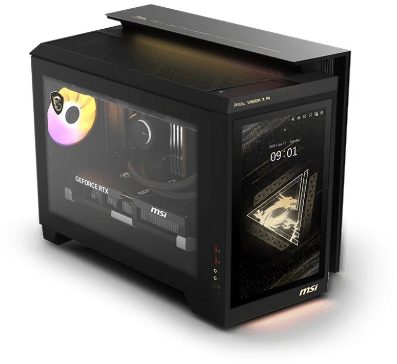 MSI MEG Vision X AI 2NVR7-290EU Intel Core Ultra 7 265K 64 GB DDR5-SDRAM 1 TB SSD NVIDIA GeForce RTX 5070 Ti Windows 11 Home stacionarus kompiuteris Juodas