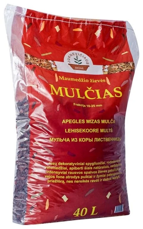 Mulčias maumedžio žievės Juknevičiaus, 10 – 25 mm, 40 l