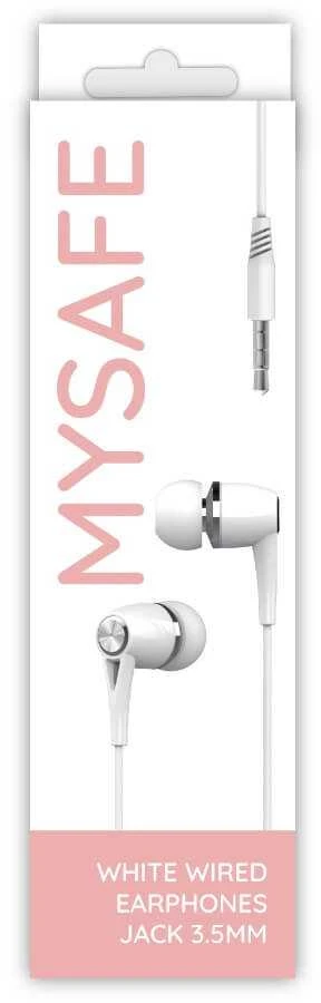 MYSAFE LAIDINĖS AUSINĖS EAR35 JACK 3.5MM Baltas