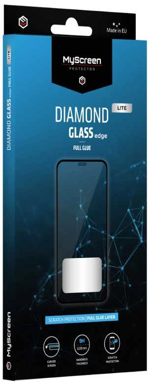 Apsauginis stiklas MyScreen Diamond Glass Edge Lite FG skirtas Apple iPhone 17 Pro Max juodos spalvos