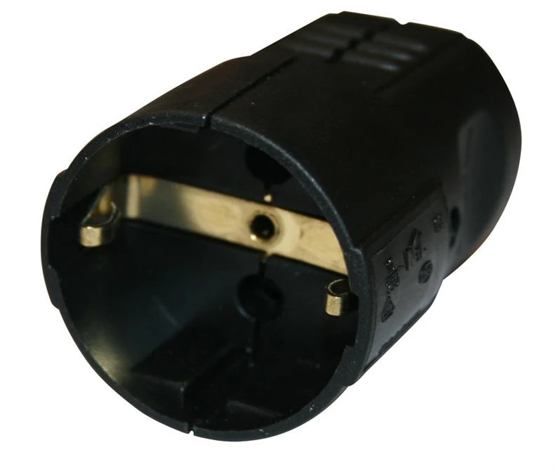N_L Ilgintuvo lizdas N&L, 3P, 16A, 250V, juodos spalvos