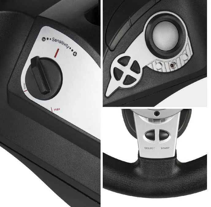 Žaidimų vairas Nano RS700/Gaming steering wheel/PS4/PS3/XBOX ONE/PC
