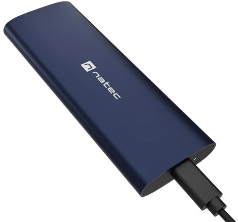NATEC RHINO M.2 NVME LITE išorinis SSD korpusas USB-C 3.2 GEN 2 plienas tamsiai mėlynas