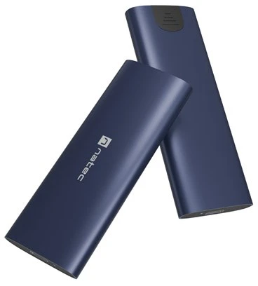 NATEC RHINO M.2 NVME LITE išorinis SSD korpusas USB-C 3.2 GEN 2 plienas tamsiai mėlynas