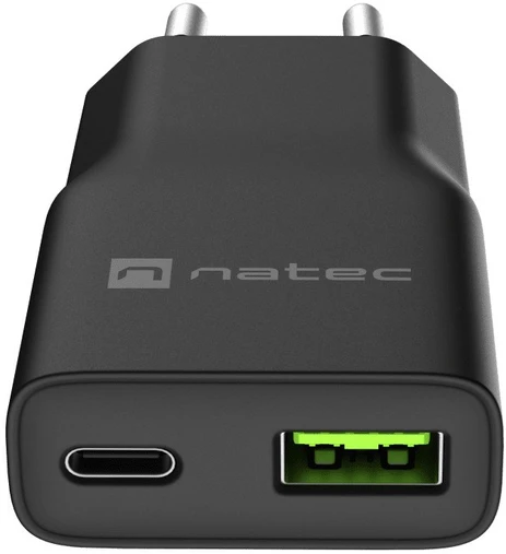 NATEC NUC-2377 mobiliojo įrenginio įkroviklis universalus juodas AC greitasis įkrovimas patalpose