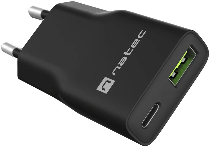 NATEC NUC-2377 mobiliojo įrenginio įkroviklis universalus juodas AC greitasis įkrovimas patalpose