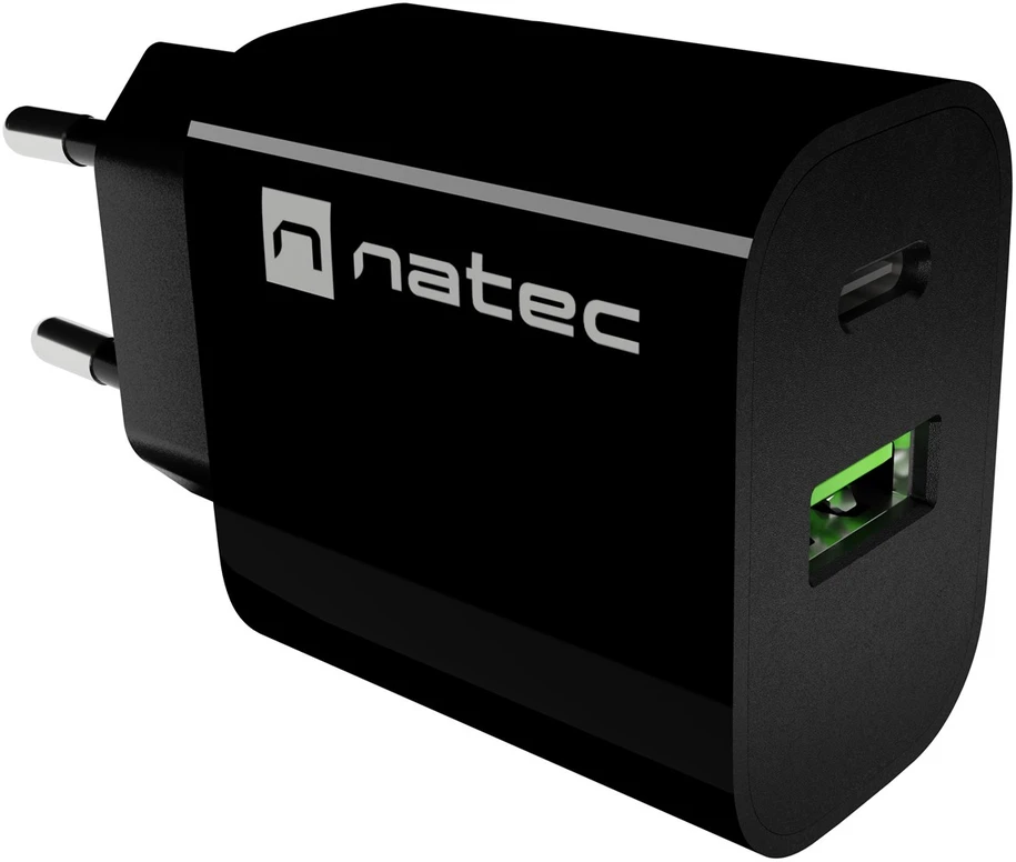 NATEC NUC-2397 mobiliojo įrenginio įkroviklis universalus juodas AC greitasis įkrovimas patalpoms