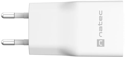 NATEC RIBERA GAN SLIM maitinimo įkroviklis 1× USB-A + 1× USB-C 20W Baltas