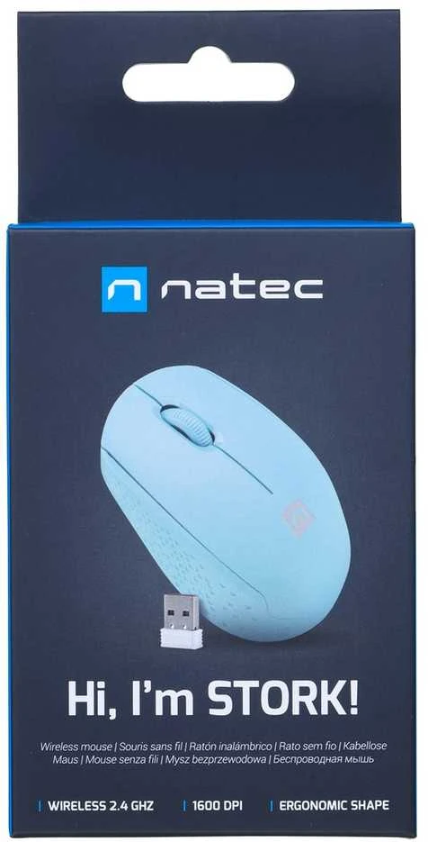 Kompiuterio Pelė - NATEC STORK Belaidė Optinė 1600 DPI USB Type-A Ambidextrinė