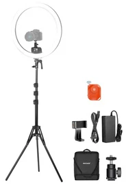 „Neewer SRP18C“ 17 cm asmenukių rinkinys su apvalia LED telefono lempute