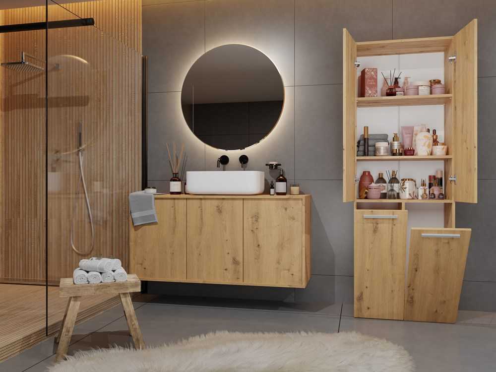 Top E Shop Topeshop NEL 2K DD ART KPL vonios spintelė Ąžuolas