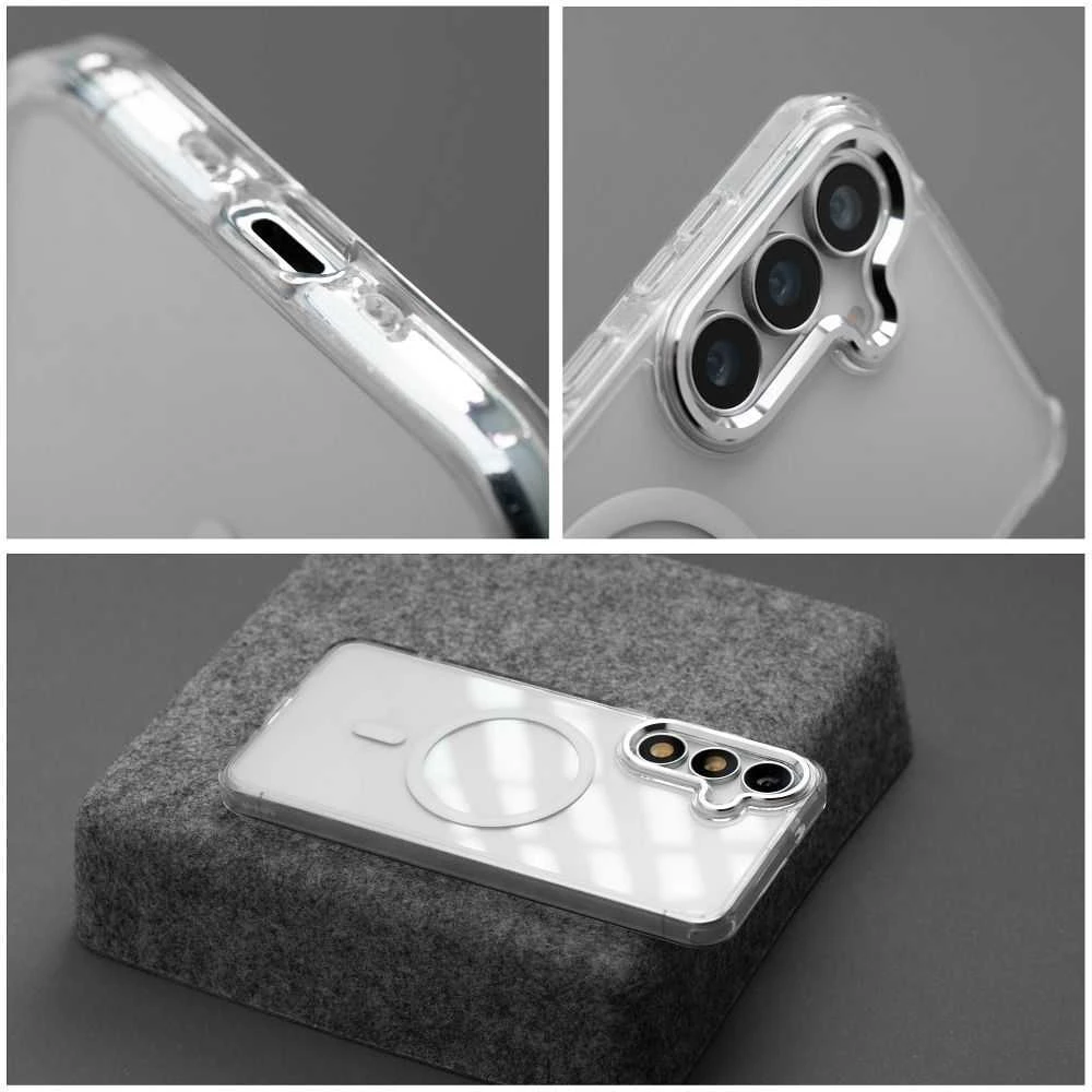 Oem Originalus „Motorola G56 Frame Clear Hybrid Mag Cover“ dėklas, suderinamas su „MagSafe“ permatomu dėklu.