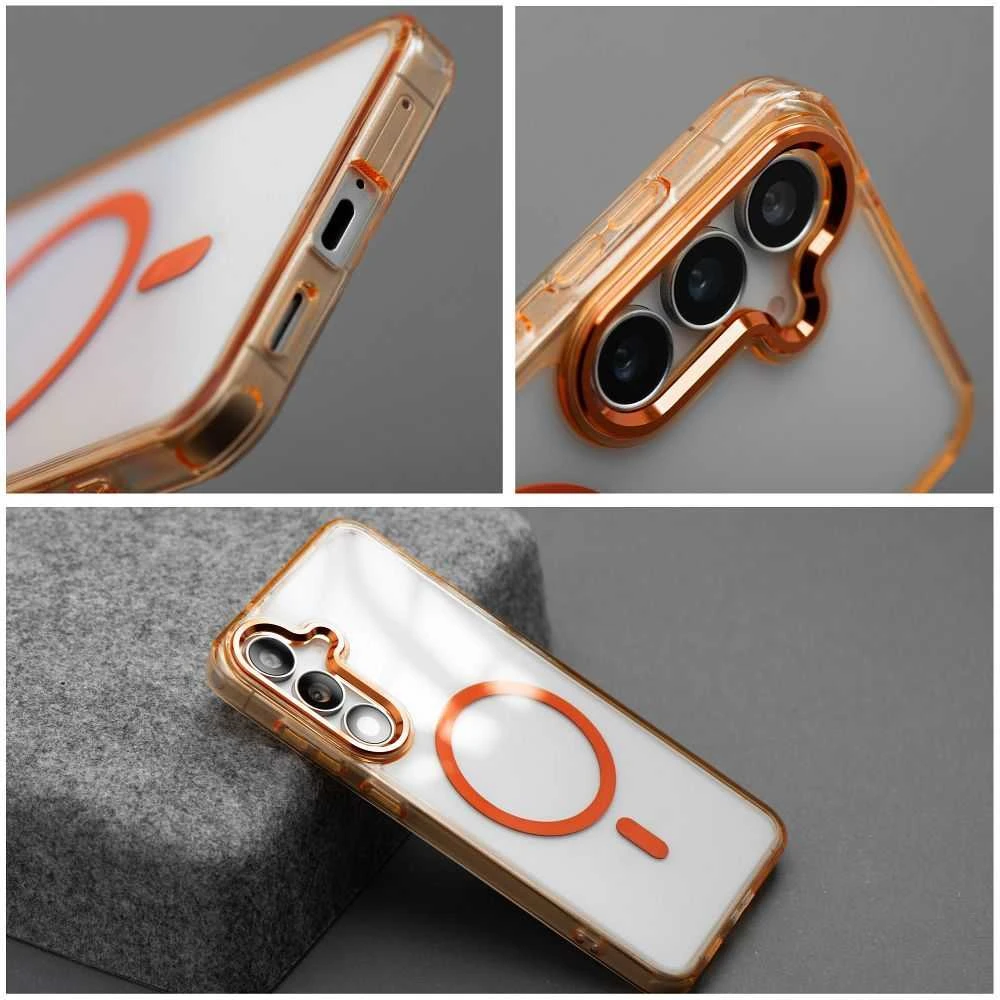 OEM dėklas, skirtas Honor 400 Frame Clear Hybrid Mag Cover, suderinamas su MagSafe, hermes oranžinis