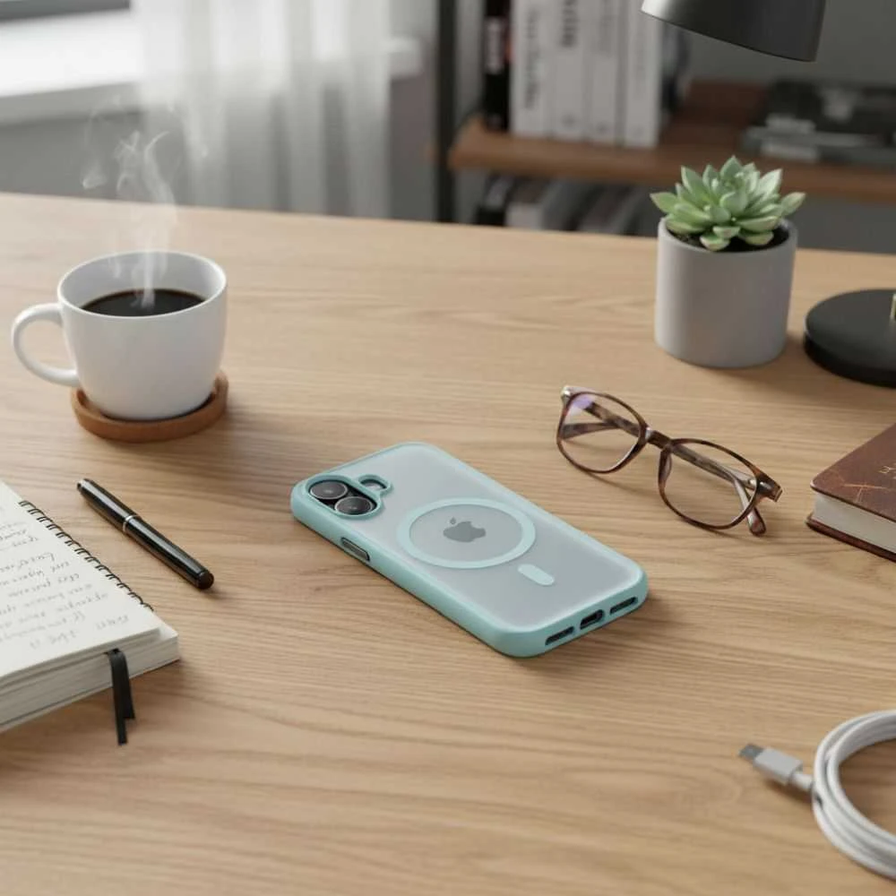 Oem Originalus „iPhone 16 Flexline Mag“ dėklas, suderinamas su „MagSafe“ žalias