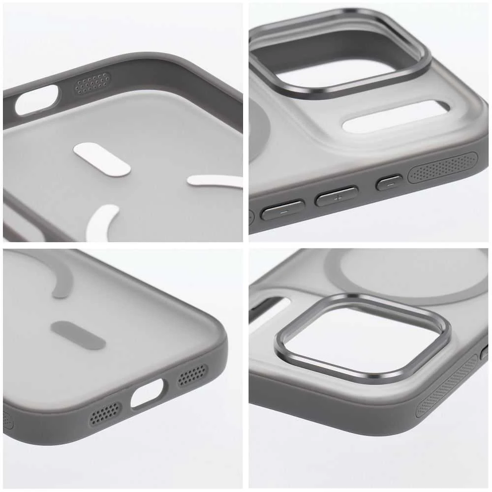 Oem Originalus „iPhone 16 PRO Flexline Mag Cover“ dėklas, suderinamas su „MagSafe“ pilka spalva