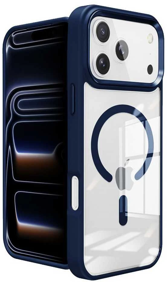 ROAR dėklas MAG BUMPER suderinamas su MagSafe, skirtas IPHONE 16 Pro, tamsiai mėlynas