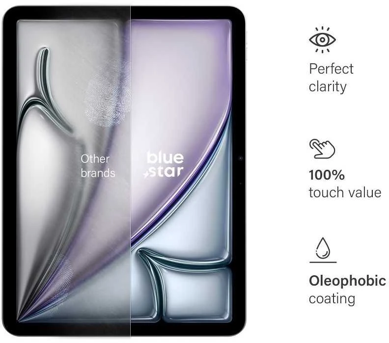 BlueStar Blue Star Grūdintas stiklas iPad Air 13" (2024) telefonui, mėlynas