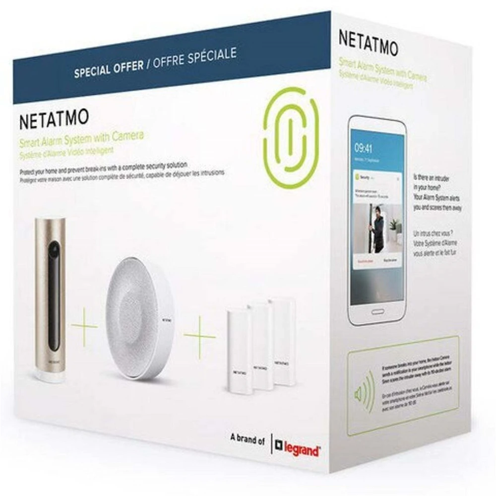 „Netatmo NBU-ICCS“ kamerų rinkinys su jutikliais ir sirena