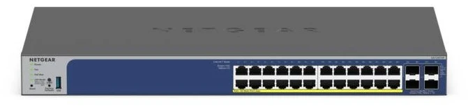 Šakotuvas NETGEAR 24P GE POE+ Smart Switch W/10G SFP+ GS728TXPV3