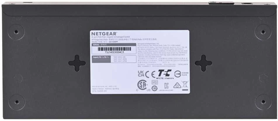 NETGEAR jungiklis nevaldomas 8 prievadų Gigabit POE / POE +