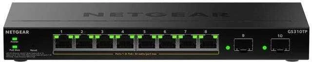 Šakotuvas Netgear GS310TP-200EUS 10p PoE 55W (PoE+: 8p) valdomas gigabito komutatorius