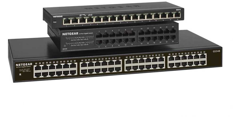 NETGEAR GS348 Unmanaged Gigabit Ethernet (10/100/1000) 1U Juodas