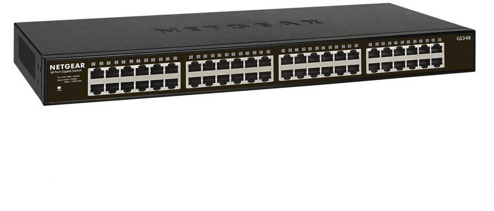 NETGEAR GS348 Unmanaged Gigabit Ethernet (10/100/1000) 1U Juodas