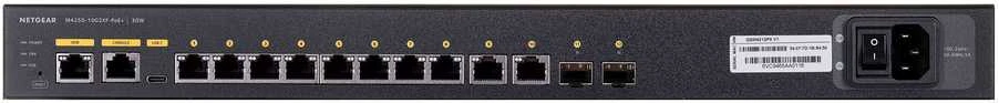 Šakotuvas NETGEAR 12 prievadų AV linija M4250-10G2XF-PoE+ 8x1G PoE+ 240W 2x1G 2xSFP+ valdomas jungiklis