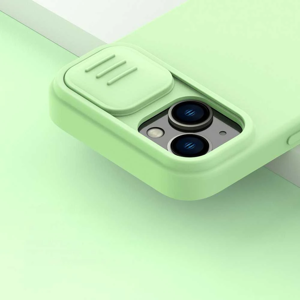 Dėklas Nillkin CamShield Silky Magnetic Silicone Apple iPhone 14 Plus tamsiai mėlynas
