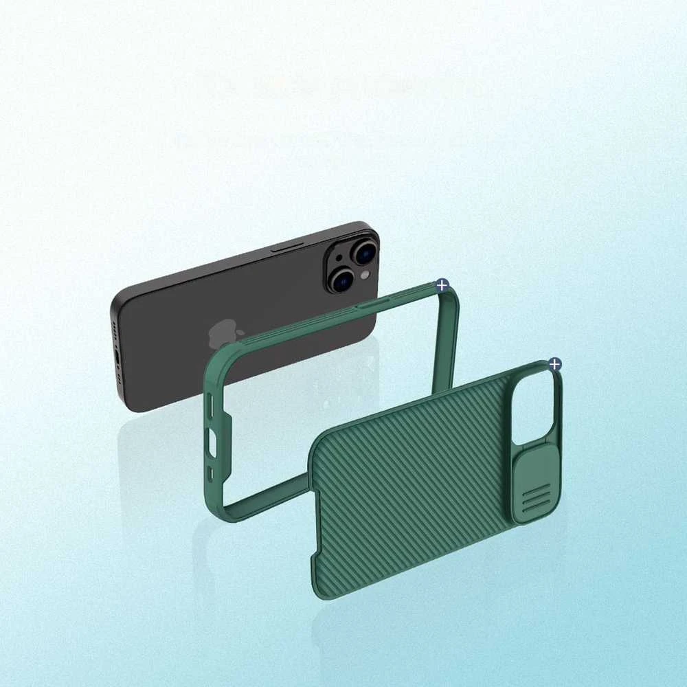 Nillkin CamShield Pro Apple iPhone 14 Plus Armored Camera Protector dėklas telefonui mėlynos spalvos