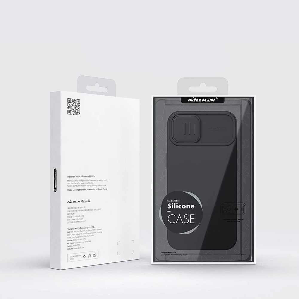 Nillkin CamShield Silky silikoninis Apple iPhone 14 Plus with camera dėklas telefonui žalios spalvos