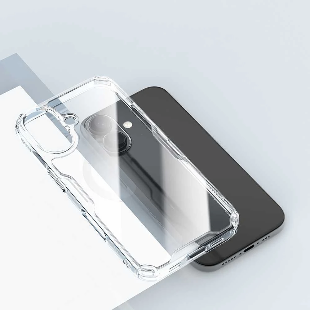 Nillkin Nature Pro iPhone 16 – dėklas telefonui skaidrus and dėklas telefonui baltos spalvos
