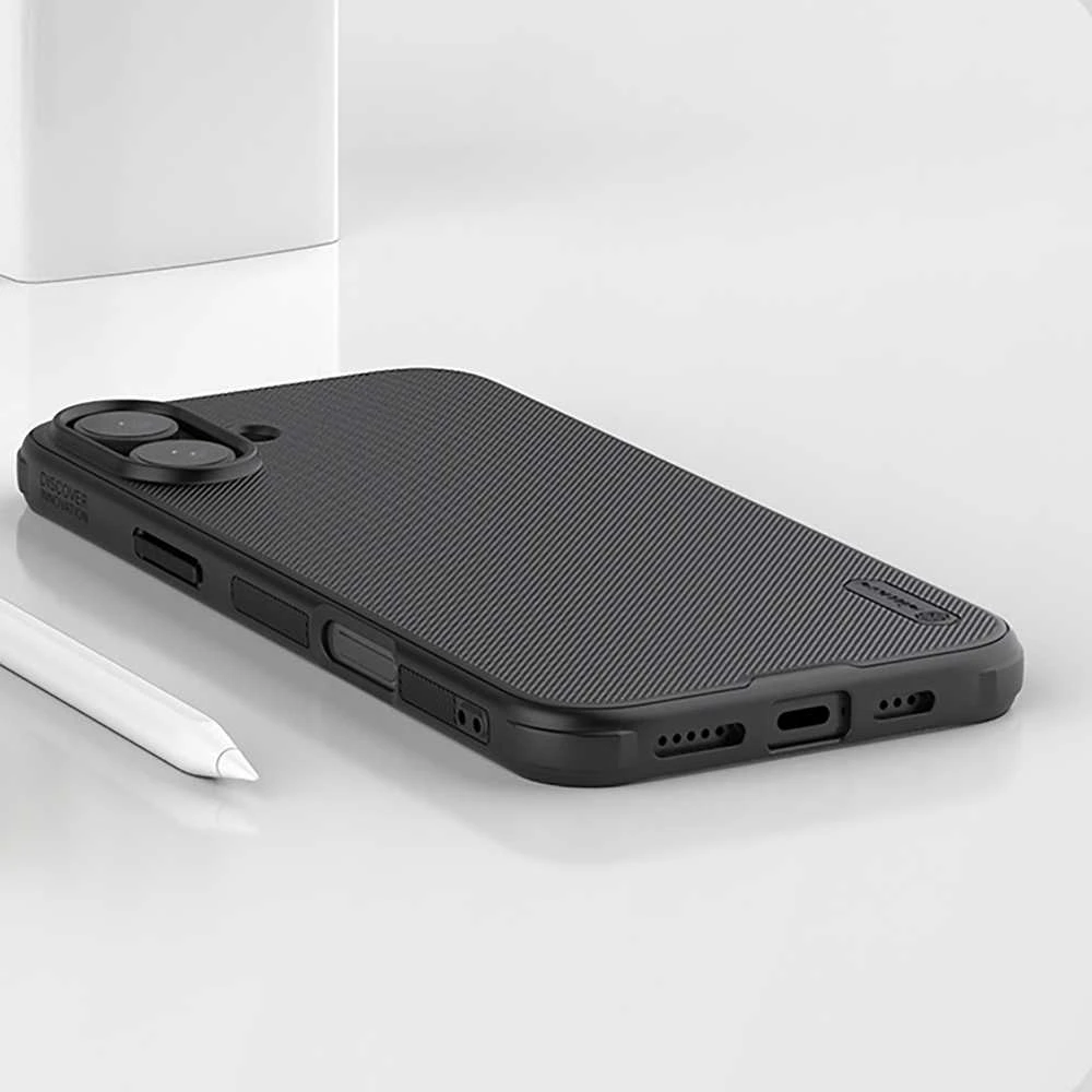 Nillkin Super Frosted Shield Pro Apple iPhone 16 – dėklas telefonui juodos spalvos
