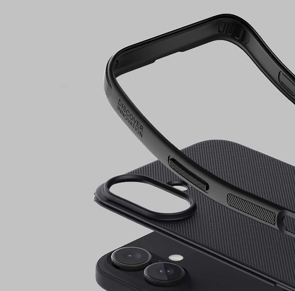 Nillkin Super Frosted Shield Pro Apple iPhone 16 – dėklas telefonui juodos spalvos