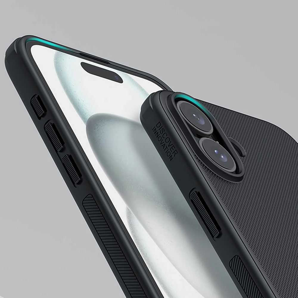 Nillkin Super Frosted PRO Magnetic Back Apple iPhone 16 dėklas telefonui juodos spalvos