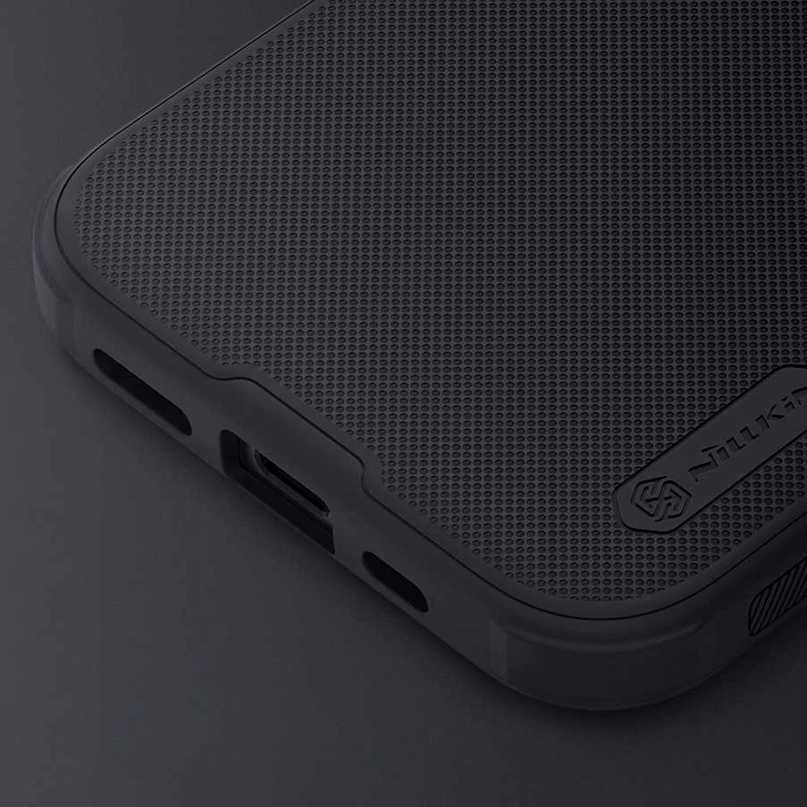 Dėklas Nillkin Super Frosted Shield Pro Apple iPhone 15 juodas