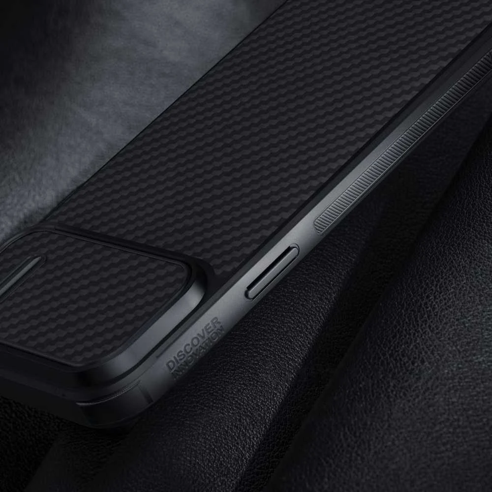 Nillkin Synthetic Fiber S Apple iPhone 14 Pro with camera, dėklas telefonui juodos spalvos