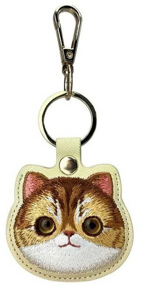 „Nimmy 3in1“ telefono krepšio + piniginės + lokatoriaus dėklo rinkinys, chaki spalvos, „Big Eyed Pet 2.0 Cat“