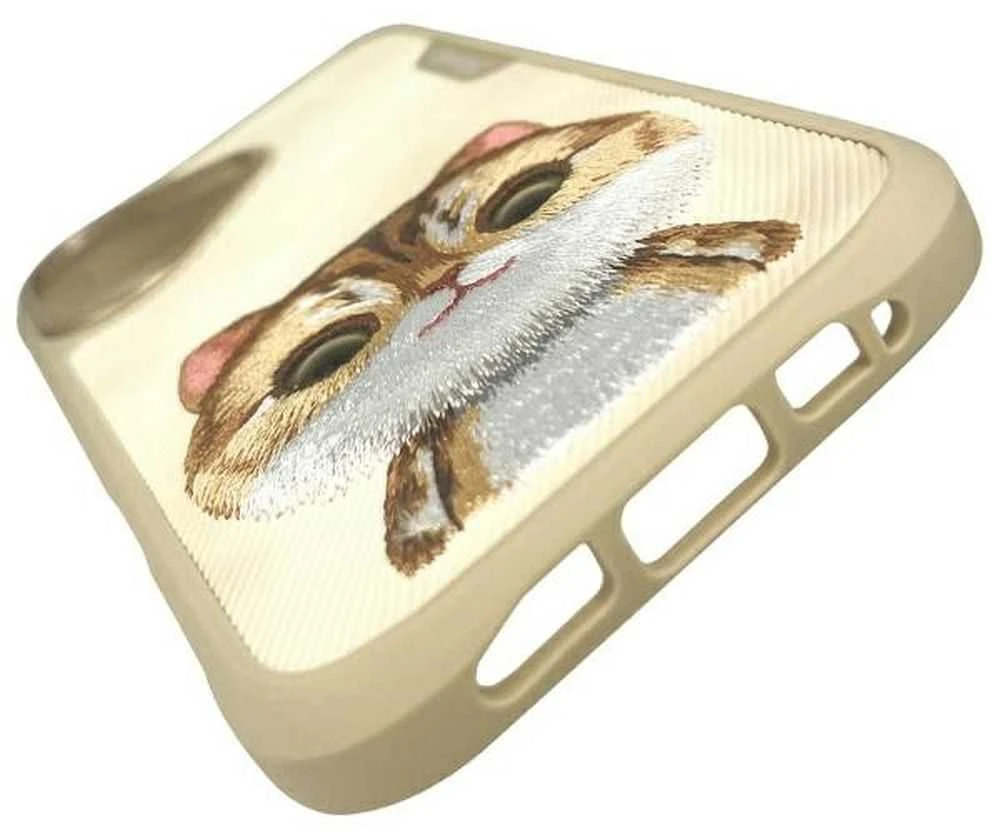 Nimmy dėklas Apple iPhone 16 6.1″ khaki Big Eyed Pet 2.0 Cat