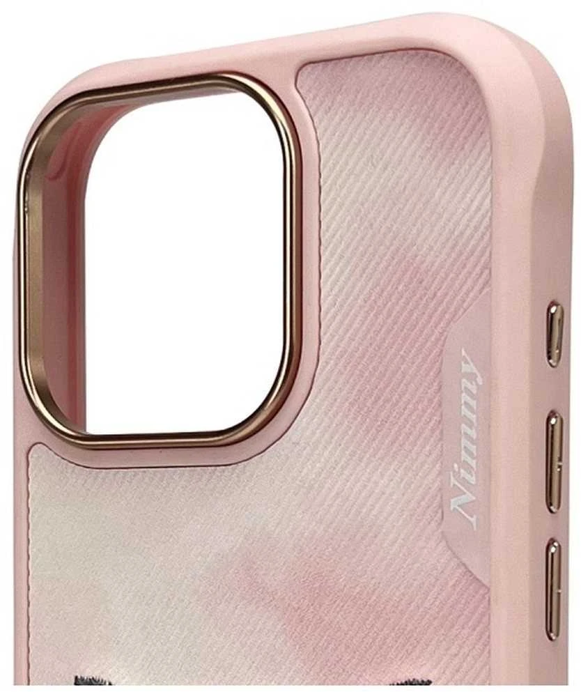Nimmy Apple iPhone 16 Pro 6.3 dėklas telefonui rožinės spalvos Big Eyed Pet 2.0 Cat