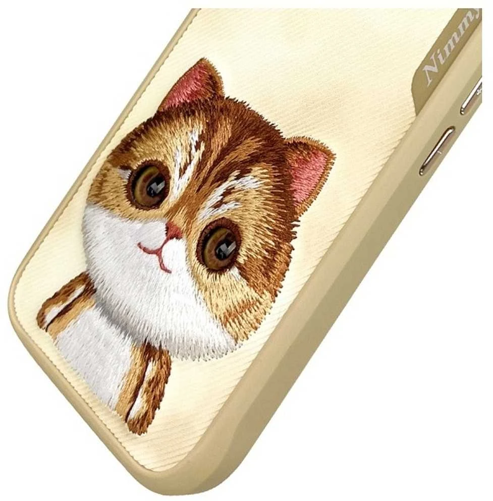 Nimmy dėklas Apple iPhone 16 6.1″ khaki Big Eyed Pet 2.0 Cat