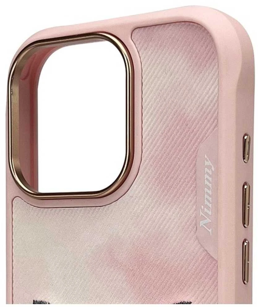 Nimmy dėklas Apple iPhone 16 Pro Max 6.9″ rožinės spalvos Big Eyed Pet 2.0 Cat