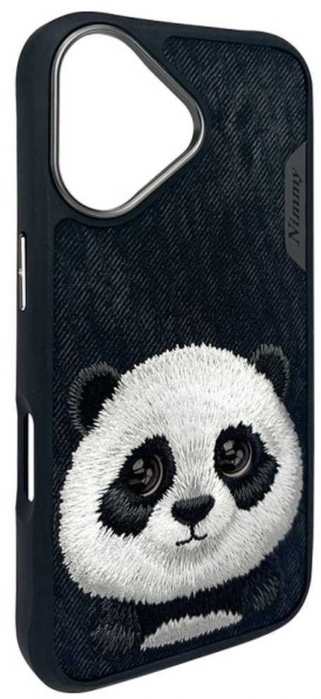 Nimmy dėklas Apple iPhone 16 6.1″ juodos spalvos Big Eyed Pet 2.0 Panda