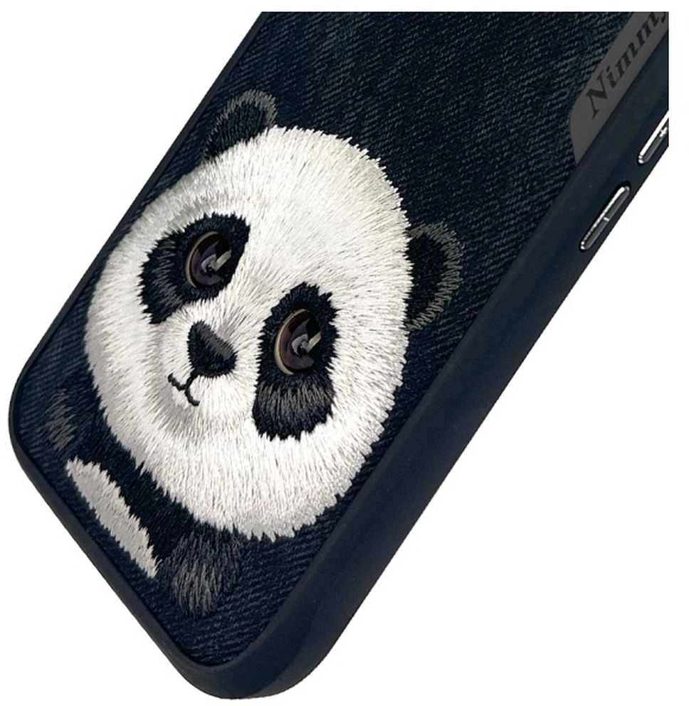 Nimmy dėklas Apple iPhone 16 6.1″ juodos spalvos Big Eyed Pet 2.0 Panda